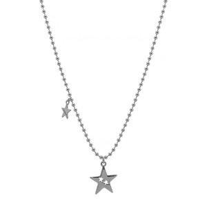 Collier pendentif étoile 7-ZU en acier titane, style frais et élégant, bijoux tendance pour femmes - Product Image 4