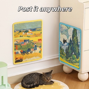 Langlebige Sisal-Kratzmatte für Katzen mit Klebepads zur Verwendung an Wand, Sofa und Teppich, Fellpflege-Resistentes Katzenkratzpad - Product Image 3