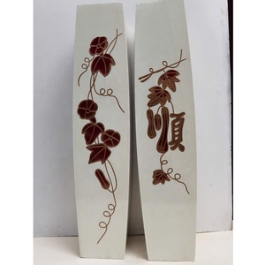 Vases décoratifs pour sol chinois, grande fleur, carrée en <span class=keywords><strong>bois</strong></span> sculpté à la main, 1 pièce - Product Image 3