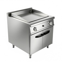 Plaque de cuisson professionnelle à gaz avec base en acier inoxydable, gril Teppanyaki pour restaurant