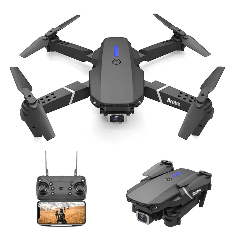 Hot Seller drones with hd camera Global Drone E88 dron 4k With long flight time about 15 minutes vs Mavic pro 2