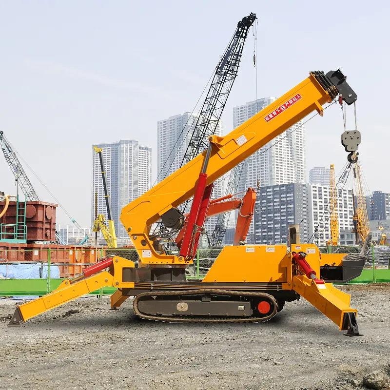 Yuanxing Building Purpose Roof Spider Crane Mini Crawler Cranes 5 ton Folding Mobile Cranes With Low Price