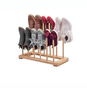 Organisateur de chaussures autoportant à 2 niveaux en bambou naturel pour entrée - Product Image 3