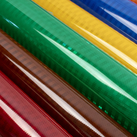 Rouleau de film réfléchissant de qualité diamant, matériau réfléchissant micro-prismatique acrylique imprimable pour la signalisation routière