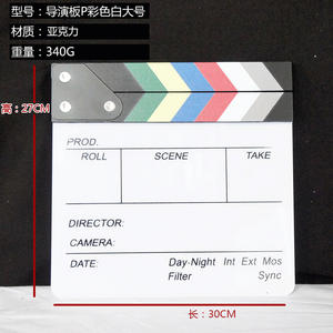 Clapboard professionnel en acrylique pour réalisateur de films et de séries TV, marqueur de scène d'action, 30*27 cm, pour cinéma, théâtre et tournage vidéo - Product Image 4