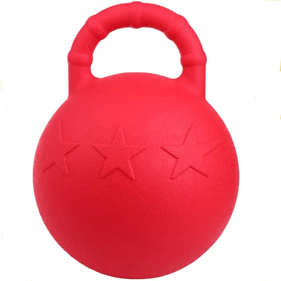 Kingtale Heavy Duty Chew Rubber Jolly Balls Soccer Play Toy Stable Field Toys for horse