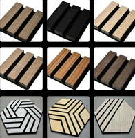 HOMEREAL Panneau Acoustique Décoratif Moderne, Grille Murale Écologique, Isolation Phonique, Réduction du Bruit, Surface Rainurée pour la Musique