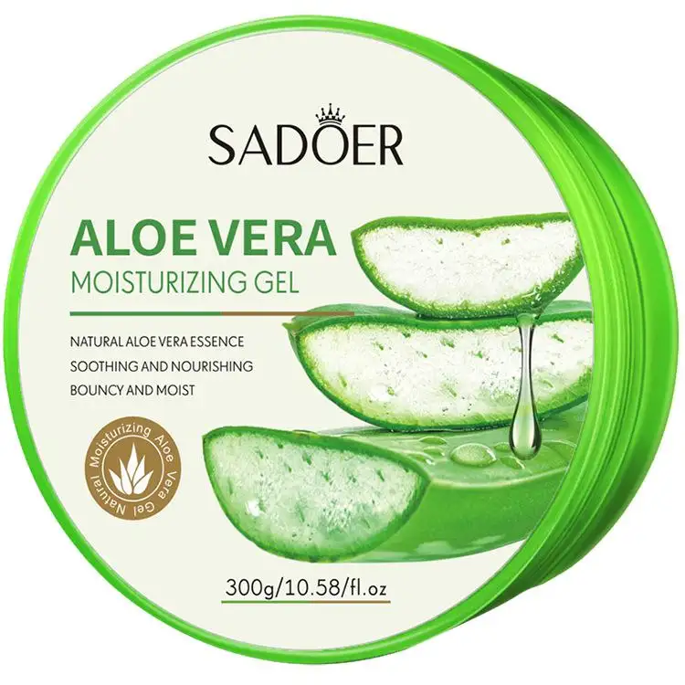 300g Aloe Vera sáng cho tóc cổ chân Aloe Vera trong suốt Gel mặt nạ thạch tinh khiết Aloe Vera Gel Mặt Kem Mặt Trời sửa chữa