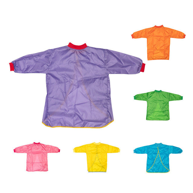 Sublimation Colored Kids Working Apron Smock Custom Kids Art Apron
