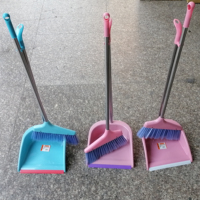 DS1404 Balai de Cuisine et Pelle à Long Manche Pliants Ensemble en Plastique