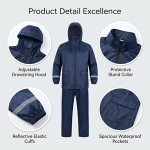 Traje Impermeable de Alta Calidad, <span class=keywords><strong>Chaqueta</strong></span> <span class=keywords><strong>y</strong></span> Pantalones Impermeables, Chubasquero de Alta Visibilidad <span class=keywords><strong>para</strong></span> Hombre <span class=keywords><strong>y</strong></span> <span class=keywords><strong>Mujer</strong></span>, Reflectante <span class=keywords><strong>para</strong></span> Exteriores, <span class=keywords><strong>para</strong></span> Trabajo <span class=keywords><strong>y</strong></span> Deportes - Product Image 3