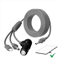 Para Starlink Mini 3 en 1 Cable de alimentación de CC Cable de extensión impermeable Mini USB C enchufe del encendedor de cigarrillos y Cable de CC Starlink Mini V4