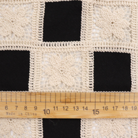 Broderie à carreaux rétro française 100% coton Patchwork couleur dentelle tissu pour la décoration de la maison et la conception de vêtements