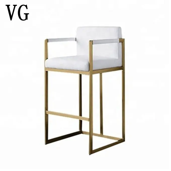 Высококачественный современный дизайн, роскошный высокий барный стул из нержавеющей стали, барный стул для клуба, уникальные металлические барные стулья