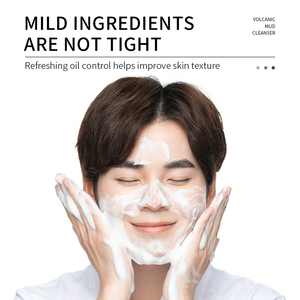Limpiador Facial Orgánico de Barro Volcánico de Marca Privada OEM IMAGES, Limpieza Profunda, Cuidado Facial Hidratante, Control de Grasa para Hombres - Product Image 2