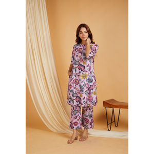 Nouvelle Collection : Ensembles en Corduroy à Imprimé Floral Ethnique pour Femmes – Fournisseur Indien avec Matériaux Recyclés pour la Saison d'Automne - Product Image 1