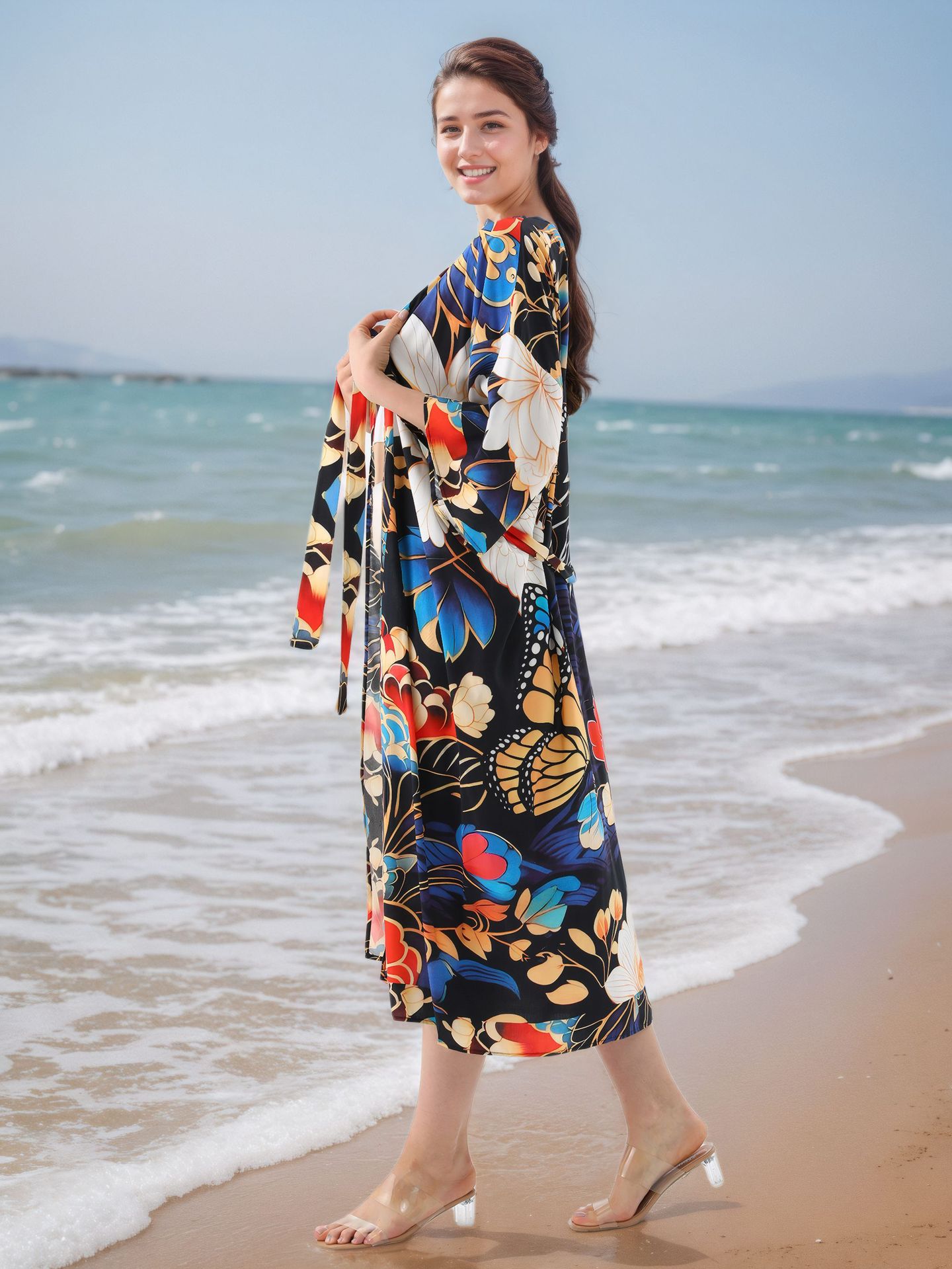 Women Beach Dresses Viscose Long Custom Printed Dress Robo Summer Beach  Sundress Fashion Women Dresses Cover up| Alibaba.com