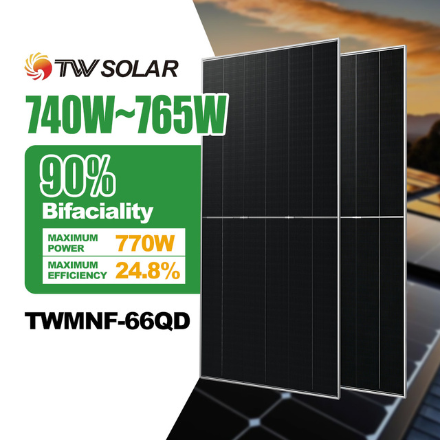 TongWei Max Efficiency 24.6% High Power 600W 650W 680W 720W 750W 770W TWMNF-66QD Solar Photovoltaic Panel for C&I