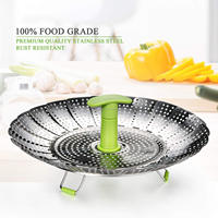 Haute Qualité En Acier Inoxydable Légumes pliable cuiseur plaque Panier titulaire ustensiles de cuisine