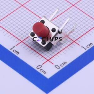 TL1105RF250Q Tactile Switch Through hole Component (THT) Switch Single Pole Single Throw Round Button 2.5N Right Angle Insert - Product Image 1