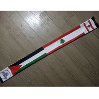 Écharpe Drapeau Liban Syrie Palestine, Écharpe Personnalisée en Soie Satin pour Fan de Football, Foulard Keffiyeh Palestinien de Prière, Châle Tête