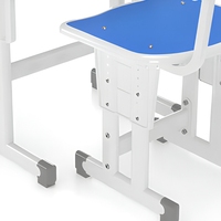 Ensemble bureau et chaise d'étude pour enfants bleu lime avec plateau à crayons, rangement ouvert et hauteur réglable pour la salle de classe des enfants
