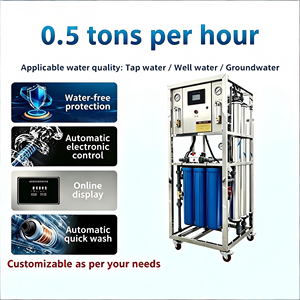 Système de purification d'eau par osmose inverse commercial 500 LPH pour le traitement direct de l'eau potable - Product Image 3