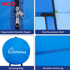 Carpa de Ducha Privada Woqi 120x120x190cm, Impermeable, Portátil, para Camping, Playa, Instalación Automática, Azul - Product Image 5
