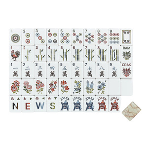 Juego de Mahjong de Acrílico de 4 Capas en Colores Claros, Mahjong Americano con Números en Inglés, Fichas de Mahjong Estilo Americano - Product Image 5