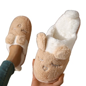 2025 hiver mignon petit lapin fourrure respirant <span class=keywords><strong>EVA</strong></span> pour la maison chaud intérieur semelle épaisse antidérapant Imitation lapin fourrure femmes - Product Image 5