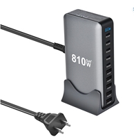 Station de charge 1000W GaN USB C, bloc de charge rapide 10 ports avec plusieurs sorties d'alimentation pour iPhone 17 Samsung 25