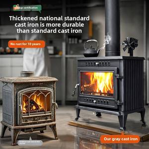 <span class=keywords><strong>Stufa</strong></span> <span class=keywords><strong>a</strong></span> <span class=keywords><strong>Legna</strong></span> in Ghisa dal Design Moderno con Fuoco Reale per Uso Domestico per Riscaldamento di Villa Rurale e Soggiorno - Product Image 3