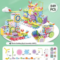 Jouet de construction polyvalent électrique pour l'éducation scientifique précoce, avec engrenages mécaniques et pièces à assembler, pour enfants