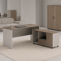 Table de bureau autoportante moderne avec tiroirs de rangement, design classique, en bois, pour personnel, ordinateur, atelier, poste de travail