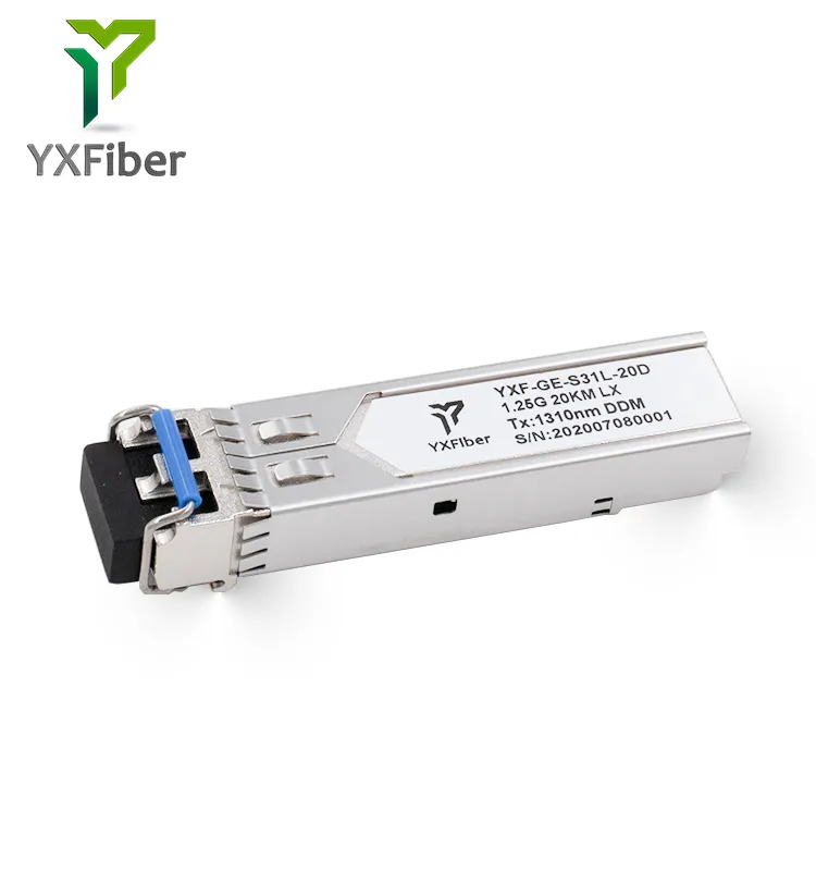 Tương thích GLC-LX-SMD SFP 1.25 gam LX 1310nm 20km duy nhất chế độ kép sợi LC DDM 1 gam thu phát mô-đun giá