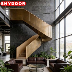 <span class=keywords><strong>Rampe</strong></span> d'<span class=keywords><strong>escalier</strong></span> en cuivre sur mesure de qualité supérieure pour villas et centres commerciaux – Design moderne, ingénierie résidentielle haut de gamme - Product Image 3