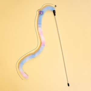 Gioco per Gatti a Forma di Bruco <span class=keywords><strong>Super</strong></span> Carino, Bacchetta Teaser con Occhioni Grandi in PVC e Metallo, Resistente ai Morsi con Peluche e Campanello, Giocattoli Antigraffio Vendita all'Ingrosso dalla Fabbrica - Product Image 5