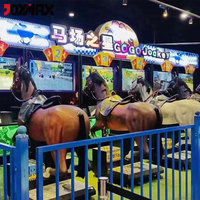 Simulateur de sport électronique à pièces pour 4 joueurs, simulateur de course de chevaux royal, simulateur de course de maison pour centre de jeux