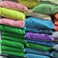 Manik-manik Akrilik Bulat Warna-warni 4mm untuk Pembuatan Gelang, Manik-manik Plastik, Manik-manik Lepas Grosir untuk Kerajinan DIY