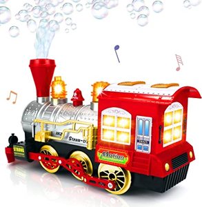 Juguete de soplado de burbujas de alta calidad, tren de vapor, vehículo de plástico, juguete eléctrico para niños, tren de burbujas con luces y sonidos - Product Image 2