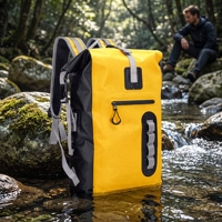 Sac de voyage tendance en PVC 20L avec logo personnalisé, faible MOQ, léger, portable, imperméable, pour le camping, la randonnée, le ski, la chasse, les sports de plein air