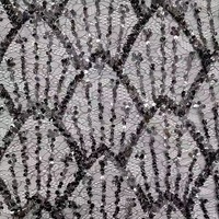 Tissu de Robe Formelle pour Femme en Dentelle Fantaisie à Motifs Géométriques Brodé de Paillettes et de Perles pour Robes de Soirée – Tissu Magnifique