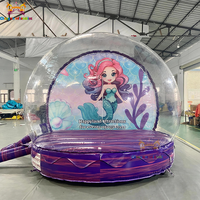 Dôme gonflable transparent de qualité commerciale, type tente à bulles, château gonflable, en PVC de 0,6 mm d'épaisseur, globe transparent, igloo gonflable