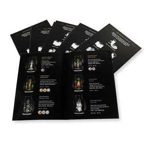 Custom A4 Design <strong>Printing</strong> Service Fold Brochure Catalog <strong>Restaurant</strong> Menu Personalized Beer Stand Board Product Coated Paper <strong>Flyer</strong> - Product Image 4