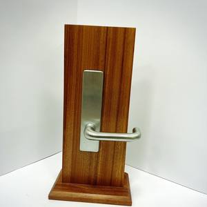 Manija tubular de acero cepillado de grado industrial para cerradura de embutir en proyectos de edificios públicos - Product Image 2