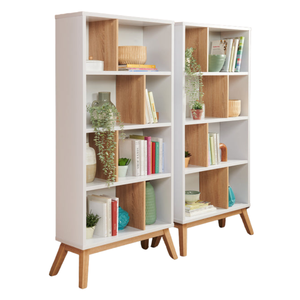 Gabinete Escritorio de pared de 3 niveles Oficina Kid & Revolve Estantería de esquina Estantería para niños Estantería de madera moderna sólida para niños - Product Image 4