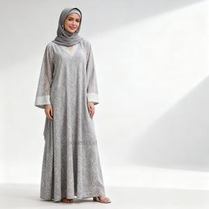 Vestido Abaya Modesto Bordado de Lujo para Mujeres Musulmanas con Ajuste Personalizado, Tela de Alta Calidad para Uso Diario - Product Image 1