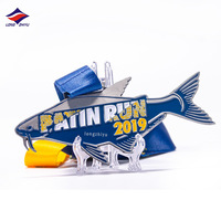 Longzhiyu marathon sport médailles fabricant personnalisé couleur enfants mignon anime médailles en gros émail fun run champion médailles