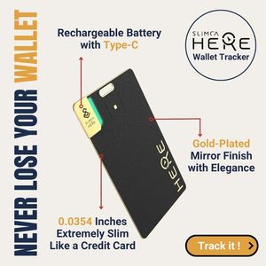 Traceur Premium SLIMCA intelligent avec GPS, étanche IP64, en acier inoxydable, certifié MFi, 0,9 mm, format portefeuille, compatible AirTag, rechargeable - Product Image 4