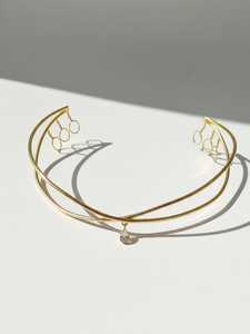 Tiare Minimaliste en Forme de Vigne pour Cheveux |   Accessoire délicat avec breloques suspendues |   Bijoux de mariée |   Coiffe de mariée moderne - Product Image 6